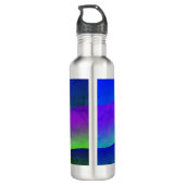 Schöne, moderne Art Wave Design Wasserflasche Trinkflasche (Rückseite)