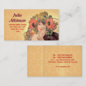 schöne moderne Damengesichts-Visitenkarte Visitenkarte (Vorne/Hinten)