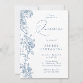 Schöne moderne Elegant Quinceanera Geburtstag Einladung (Vorderseite)