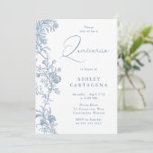 Schöne moderne Elegant Quinceanera Geburtstag Einladung (Stehend Vorderseite)