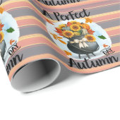 Schöne, moderne Erntedank Herbstkollektion Geschenkpapier (Rolleneckpunkt)