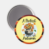 Schöne, moderne Erntedank Herbstkollektion Magnet (Vorderseite/Rückseite)