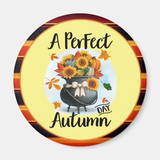 Schöne, moderne Erntedank Herbstkollektion Magnet (Vorne)