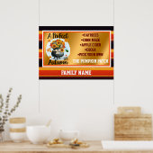 Schöne, moderne Erntedank Herbstkollektion Poster (Küche)
