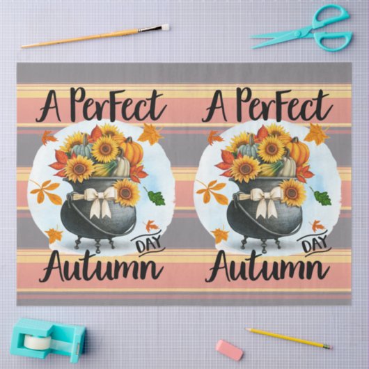 Schöne, moderne Erntedank Herbstkollektion Seidenpapier (Basteln)