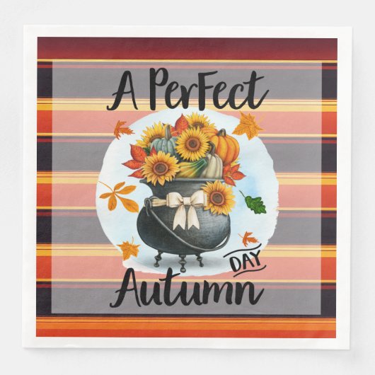 Schöne, moderne Erntedank Herbstkollektion Serviette (Vorderseite)