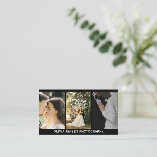 Schöne moderne Fotografin Business Card Visitenkarte (Stehend Vorderseite)