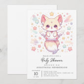 Schöne moderne Fox-Babydusche Einladung (Vorne/Hinten)