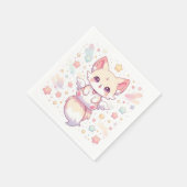 Schöne moderne Fox-Babydusche Serviette (Ecke)