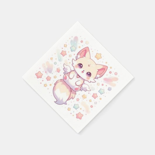 Schöne moderne Fox-Babydusche Serviette (Ecke)