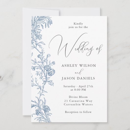 Schöne moderne Hochzeit Einladung (Vorderseite)