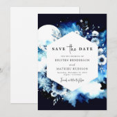 Schöne moderne Hochzeit Save The Date (Vorne/Hinten)