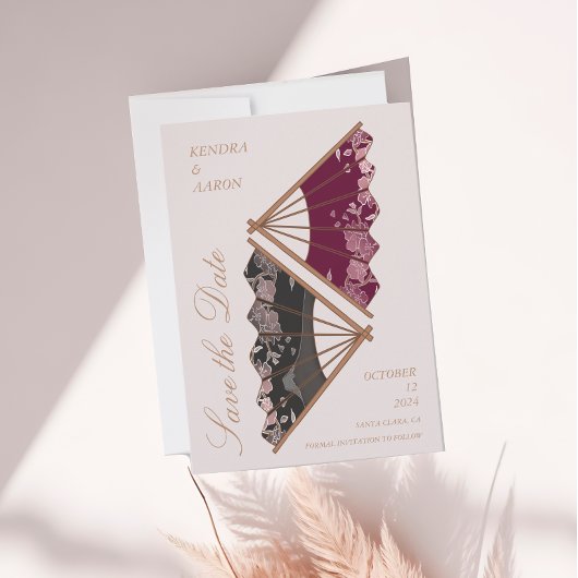 Schöne moderne japanische Hochzeit rettet das Datu Einladung