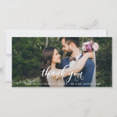 Schöne moderne kalligraphische Hochzeit Vielen Dan Dankeskarte (Vorderseite)