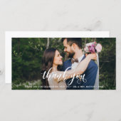 Schöne moderne kalligraphische Hochzeit Vielen Dan Dankeskarte (Vorne/Hinten)