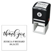 Schöne moderne kalligraphische Hochzeit Vielen Dan Permastempel (Beispiel)