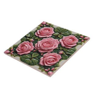 Schöne moderne Kollektion rosa Rosen Fliese