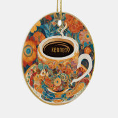 Schöne Moderne Kunst Kaffee Cup Ornament (Rechts)