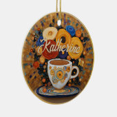 Schöne Moderne Kunst Kaffee Cup Ornament (Rechts)