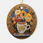 Schöne Moderne Kunst Kaffee Cup Ornament (Links)