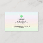 Schöne moderne, mehrfarbige Pastel Shades Visitenkarte (Rückseite)