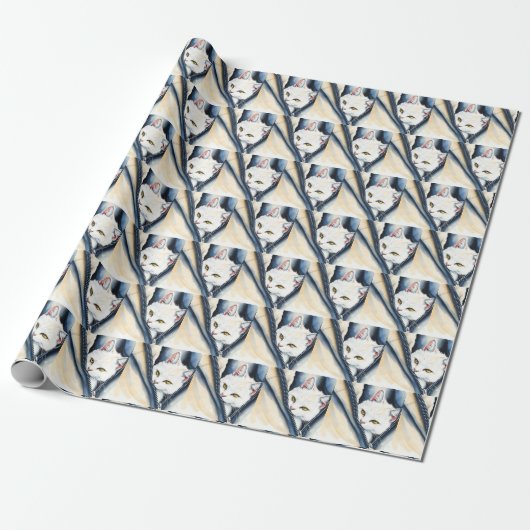 Schöne, moderne Niedliche Aquarellkatze Geschenkpapier (Ungerollt)