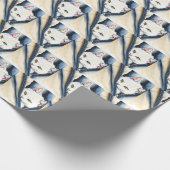 Schöne, moderne Niedliche Aquarellkatze Geschenkpapier (Ecke)