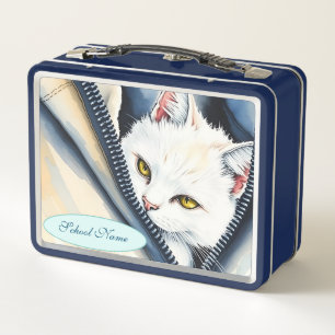 Schöne, moderne Niedliche Aquarellkatze Metall Brotdose