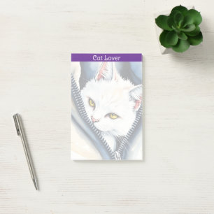 Schöne, moderne Niedliche Aquarellkatze Post-it Klebezettel