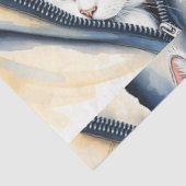 Schöne, moderne Niedliche Aquarellkatze Seidenpapier (Ausschnitt)