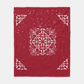 Schöne moderne Ornamente rot Fleece Blanket (Vorderseite)