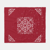 Schöne moderne Ornamente rot Fleece Blanket (Vorderseite (Horizontal))