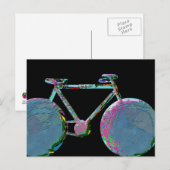 schöne moderne Radgrafik Postkarte (Vorne/Hinten)