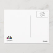 schöne moderne Radgrafik Postkarte (Rückseite)