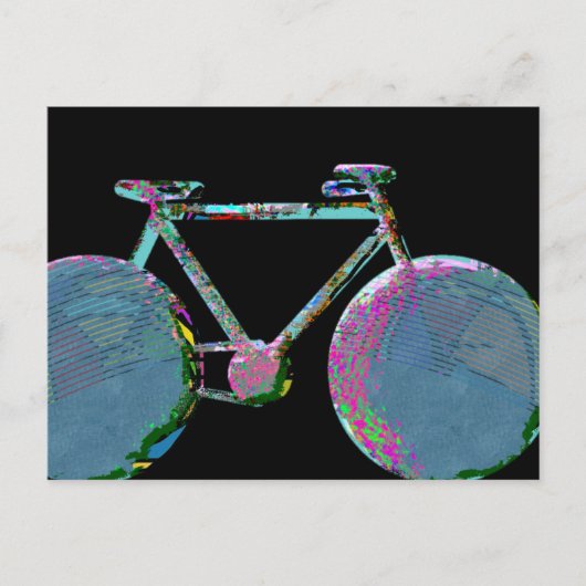 schöne moderne Radgrafik Postkarte (Vorderseite)