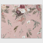Schöne moderne rosafarbene Blumengestaltung als Ge Geschenkpapier (Flach)