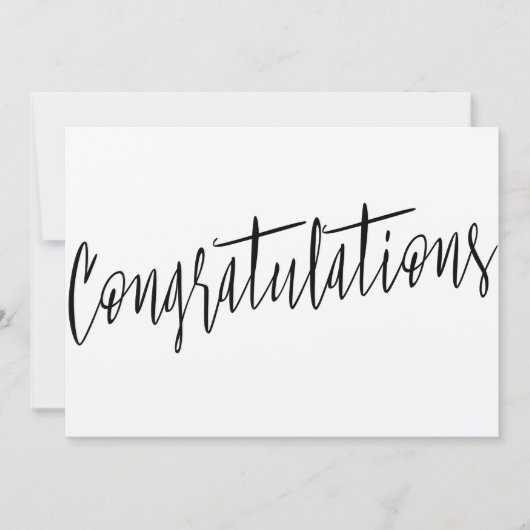 Schöne moderne schicke "Herzlichen Glückwunsch" Karte (Vorderseite)