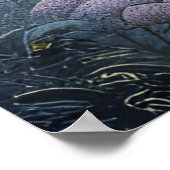 Schöne moderne Schneewinterlandschaft Poster (Ecke)