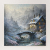 Schöne moderne Schneewinterlandschaft Puzzle (Vertikal)