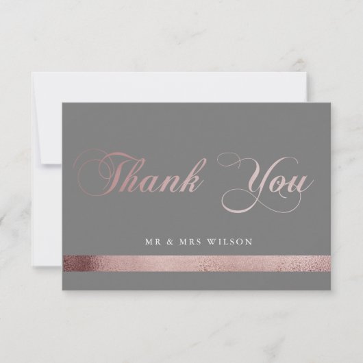 Schöne moderne Schrift | Danke, dass Sie eine Foto RSVP Karte (Vorderseite)