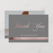 Schöne moderne Schrift | Danke, dass Sie eine Foto RSVP Karte (Vorne/Hinten)