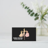 Schöne moderne schwarze Mode-Visitenkarte Visitenkarte (Stehend Vorderseite)