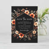 Schöne moderne Terracotta Wedge Save The Date (Stehend Vorderseite)