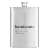 Schöne moderne Typografie mit benutzerdefinierter  Flachmann (Vorderseite)