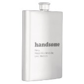 Schöne moderne Typografie mit benutzerdefinierter Flachmann (Rechts)