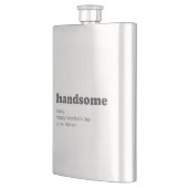 Schöne moderne Typografie mit benutzerdefinierter Flachmann (Links)