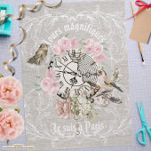 Schöne moderne Vintage Textur Rose Frankreich Seidenpapier