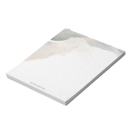 Schöne moderne Wasserfarbe Abstrakte Kunst Notizblock (Rotiert)