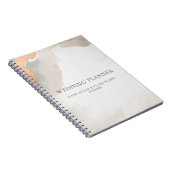 Schöne moderne Wasserfarbe Abstrakte Rose Gold Notizblock (Rechte Seite)