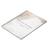 Schöne moderne Wasserfarbe Abstrakte Rose Gold Notizblock (Linke Seite)